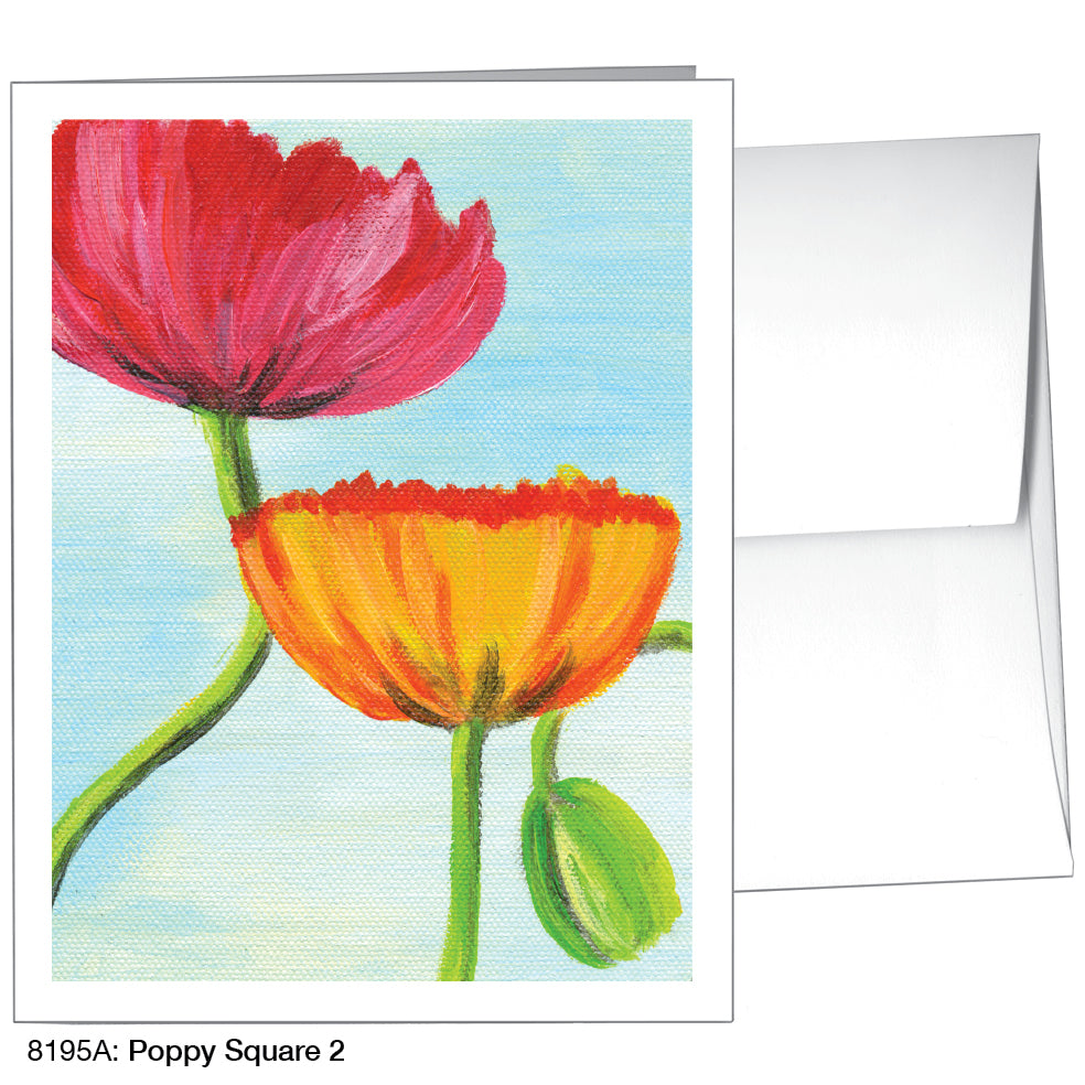 Poppy Square 2, Greeting Card (8195A)