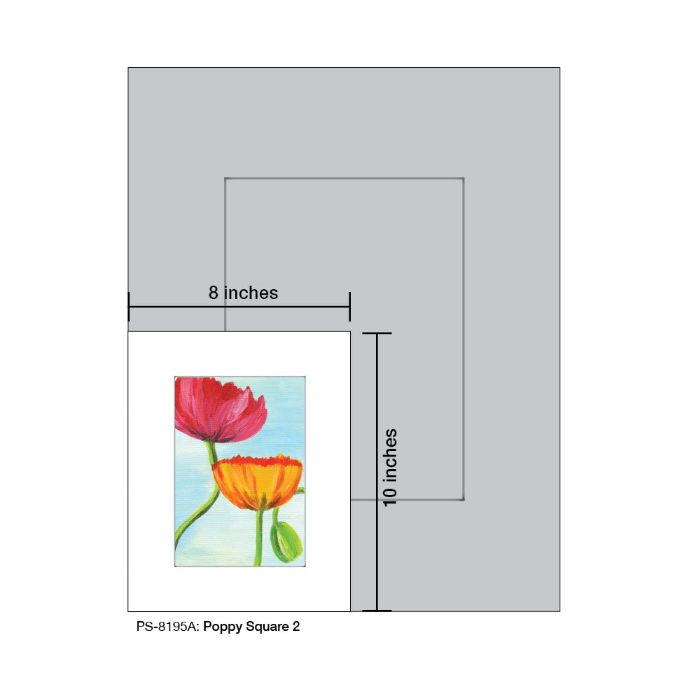 Poppy Square 2, Print (#8195A)