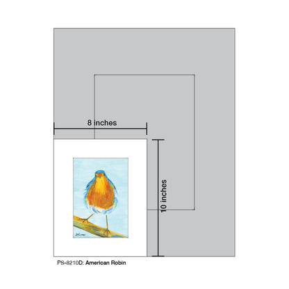 American Robin, Print (#8210D)