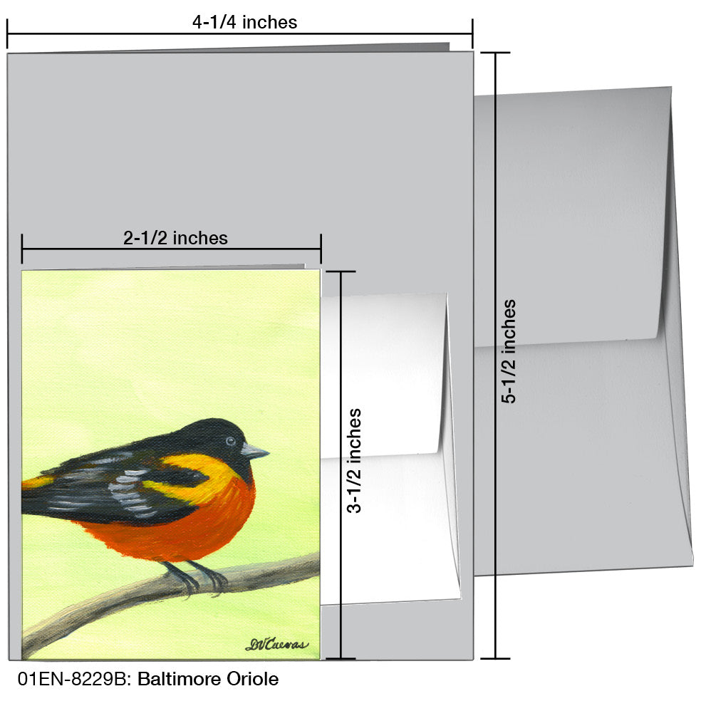 Baltimore Oriole, Greeting Card (8229B)