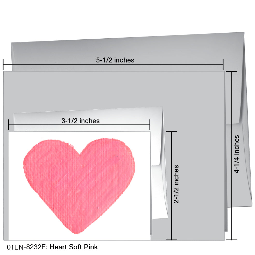 Heart Soft Pink, Greeting Card (8232E)