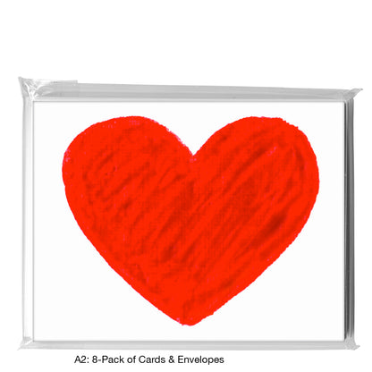 Heart Red Red, Greeting Card (8233C)