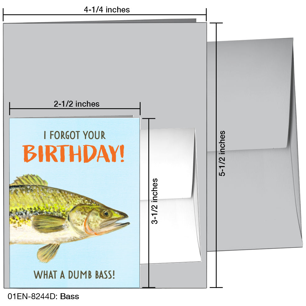 Bass, Greeting Card (8244D)