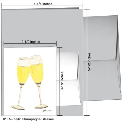 Champagne Glasses, Greeting Card (8256)