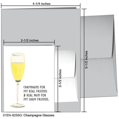 Champagne Glasses, Greeting Card (8256G)