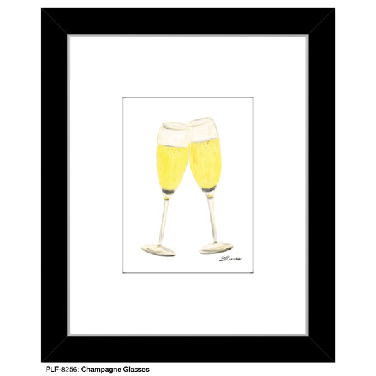 Champagne Glasses, Print (#8256)