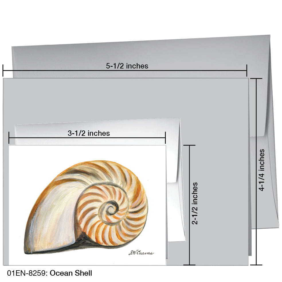 Ocean Shell, Greeting Card (8259)