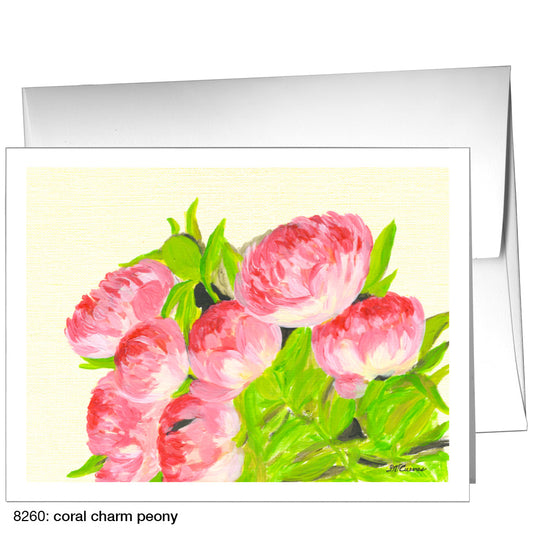 Coral Charm Peony, Greeting Card (8260)