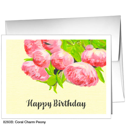 Coral Charm Peony, Greeting Card (8260B)