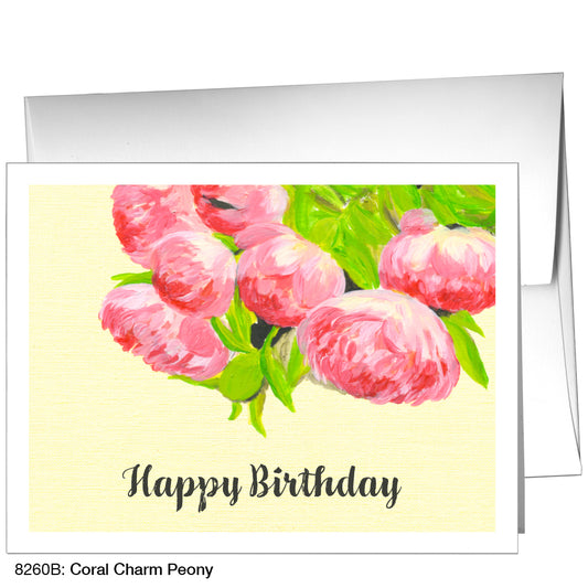 Coral Charm Peony, Greeting Card (8260B)