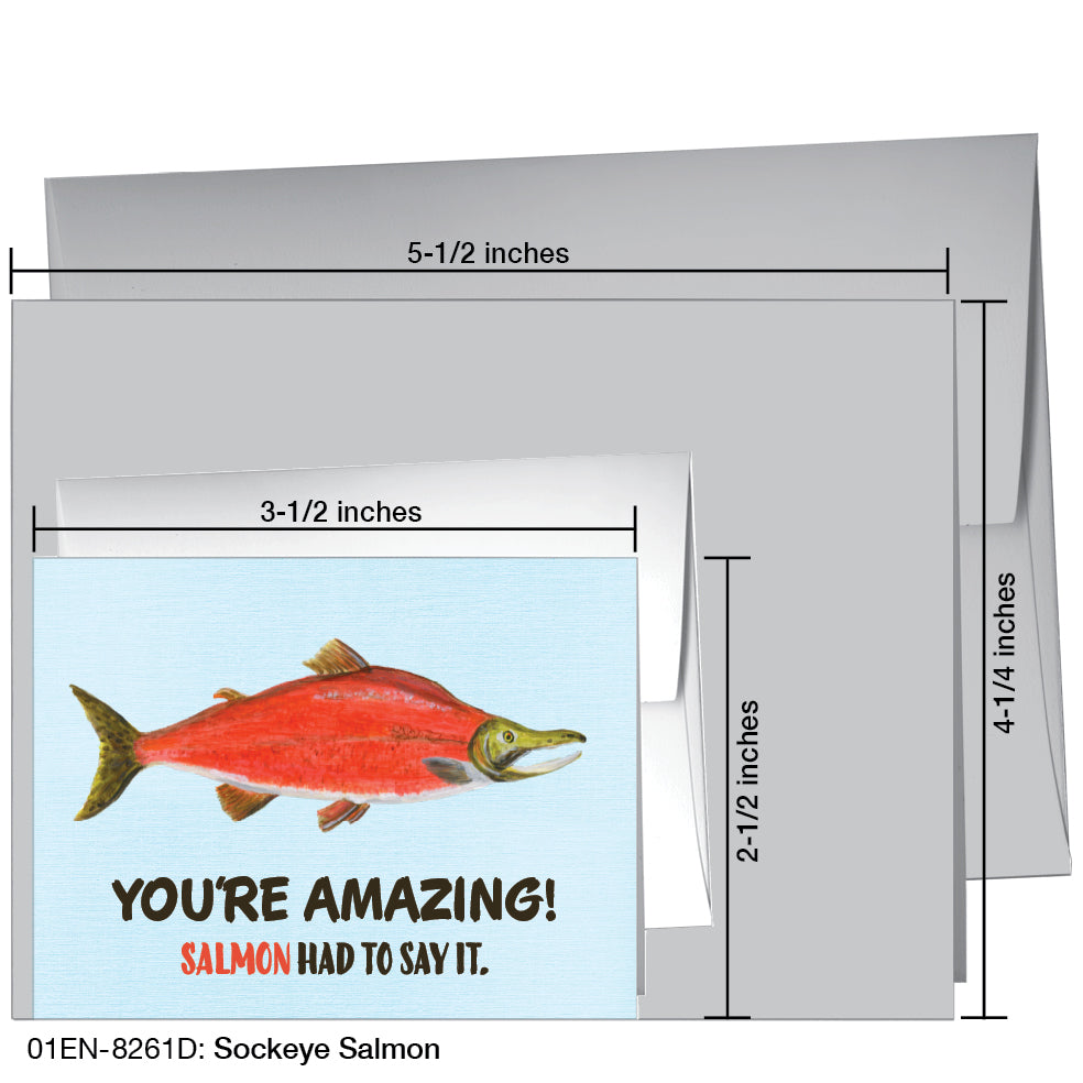 Sockeye Salmon, Greeting Card (8261D)