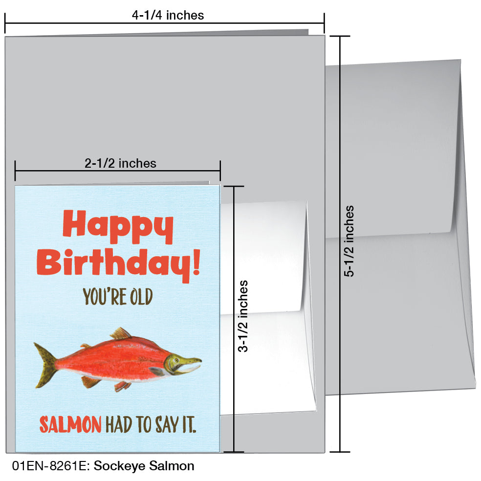 Sockeye Salmon, Greeting Card (8261E)