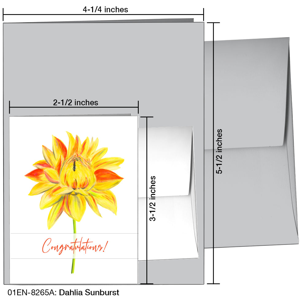 Dahlia Sunburst, Greeting Card (8265A)