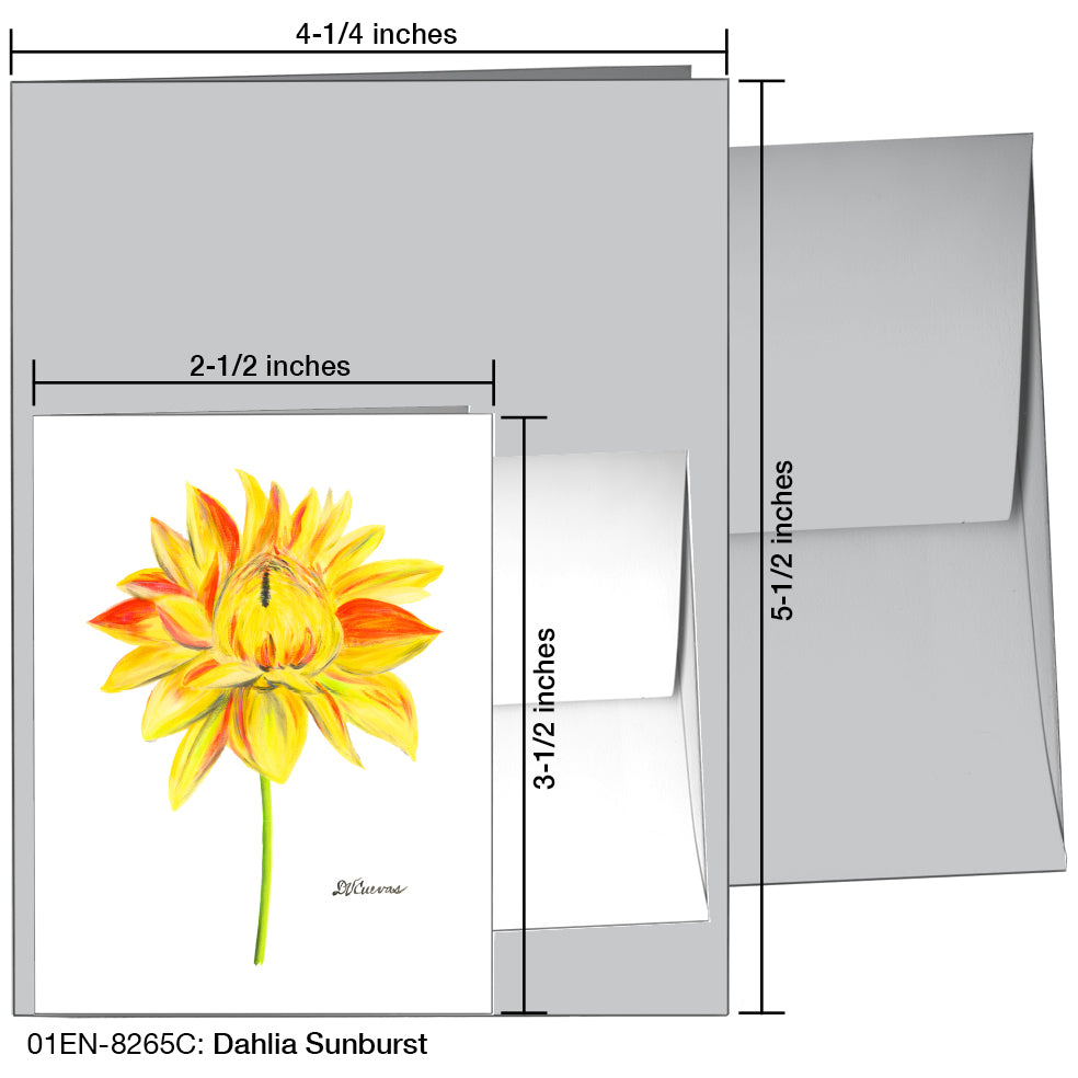 Dahlia Sunburst, Greeting Card (8265C)