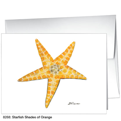 Starfish Shades Of Orange, Greeting Card (8268)