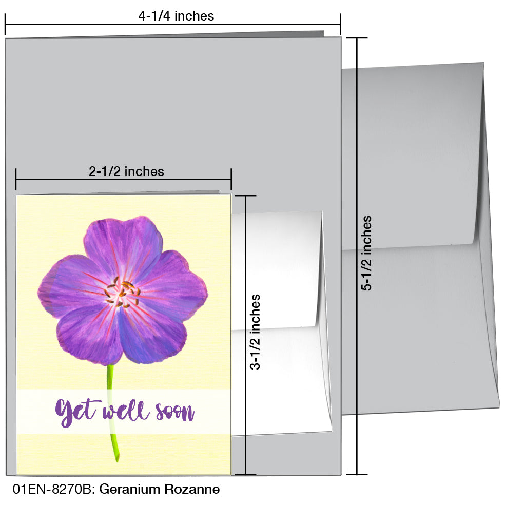 Geranium Rozanne, Greeting Card (8270B)