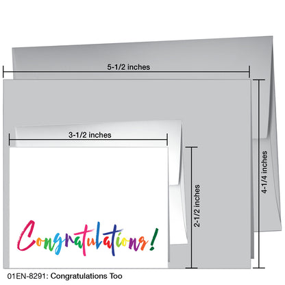 Congratulations Too, Greeting Card (8291)