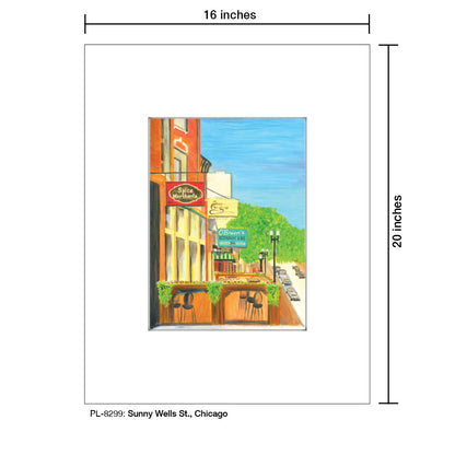 Sunny Wells St., Chicago, Print (#8299)