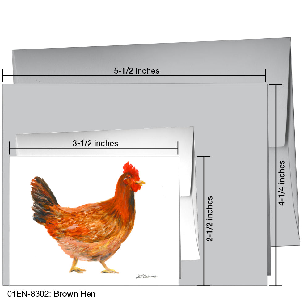 Brown Hen, Greeting Card (8302)