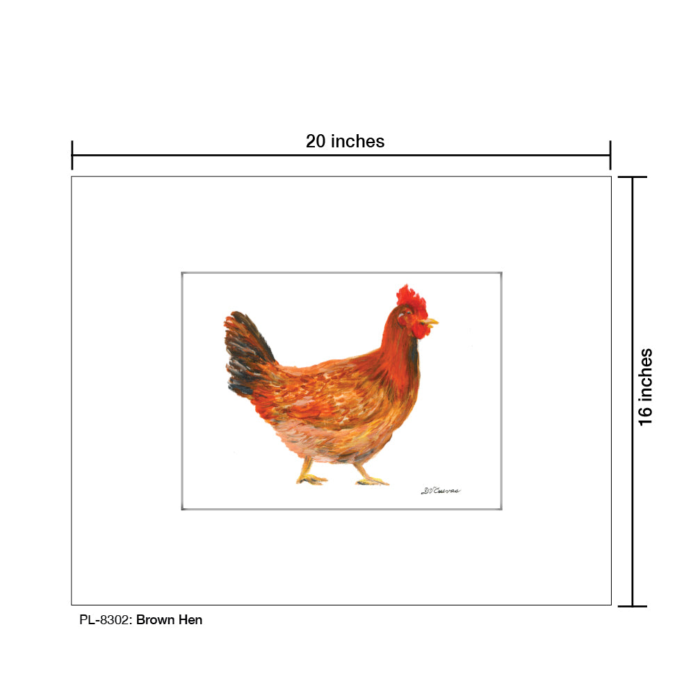 Brown Hen, Print (#8302)