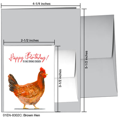 Brown Hen, Greeting Card (8302C)