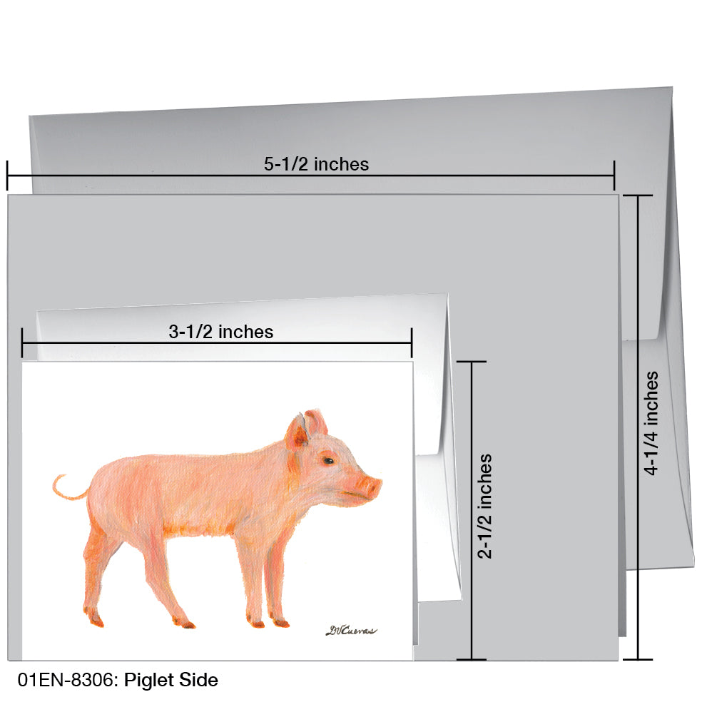 Piglet Side, Greeting Card (8306)