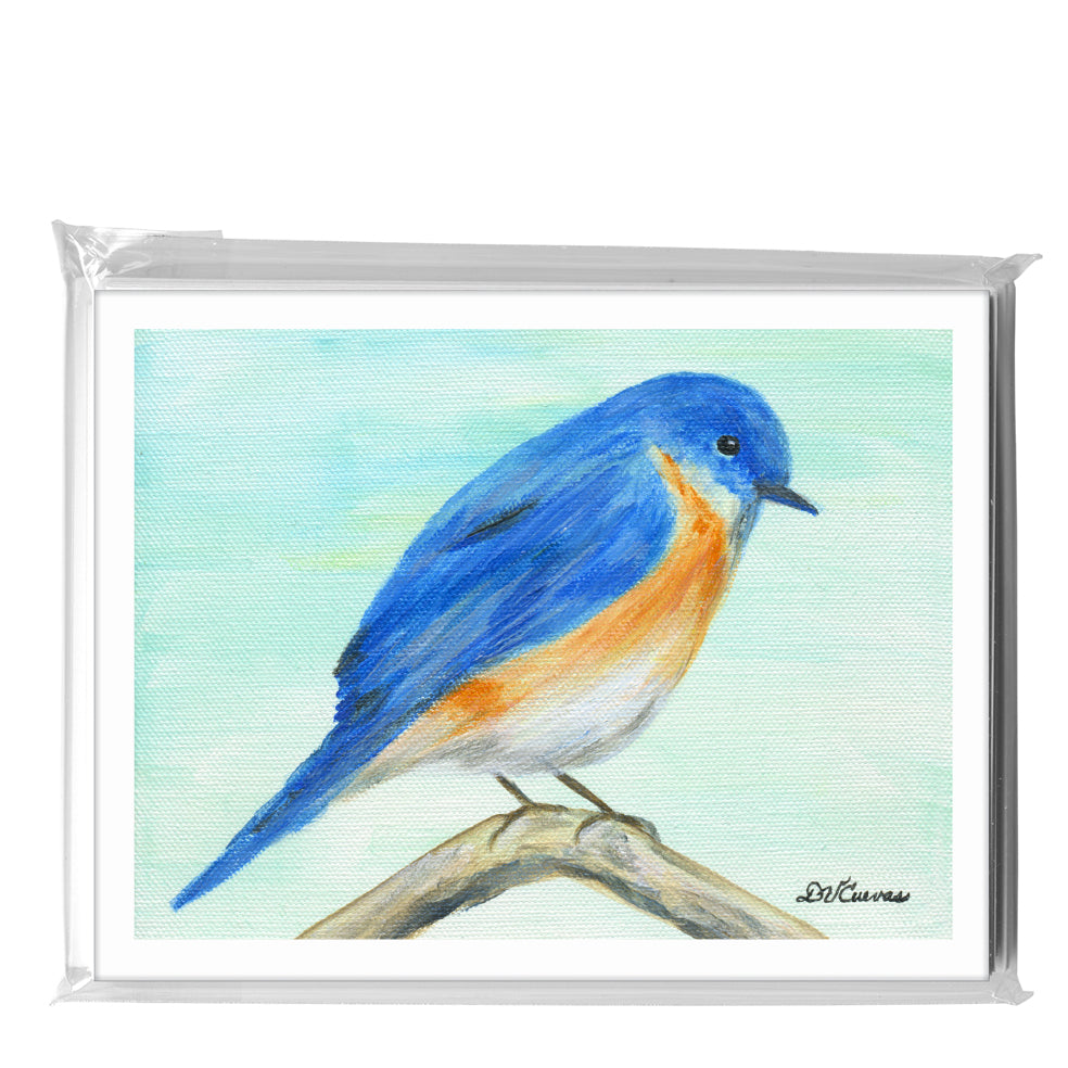 Blue Feathered, Greeting Card (8314A)