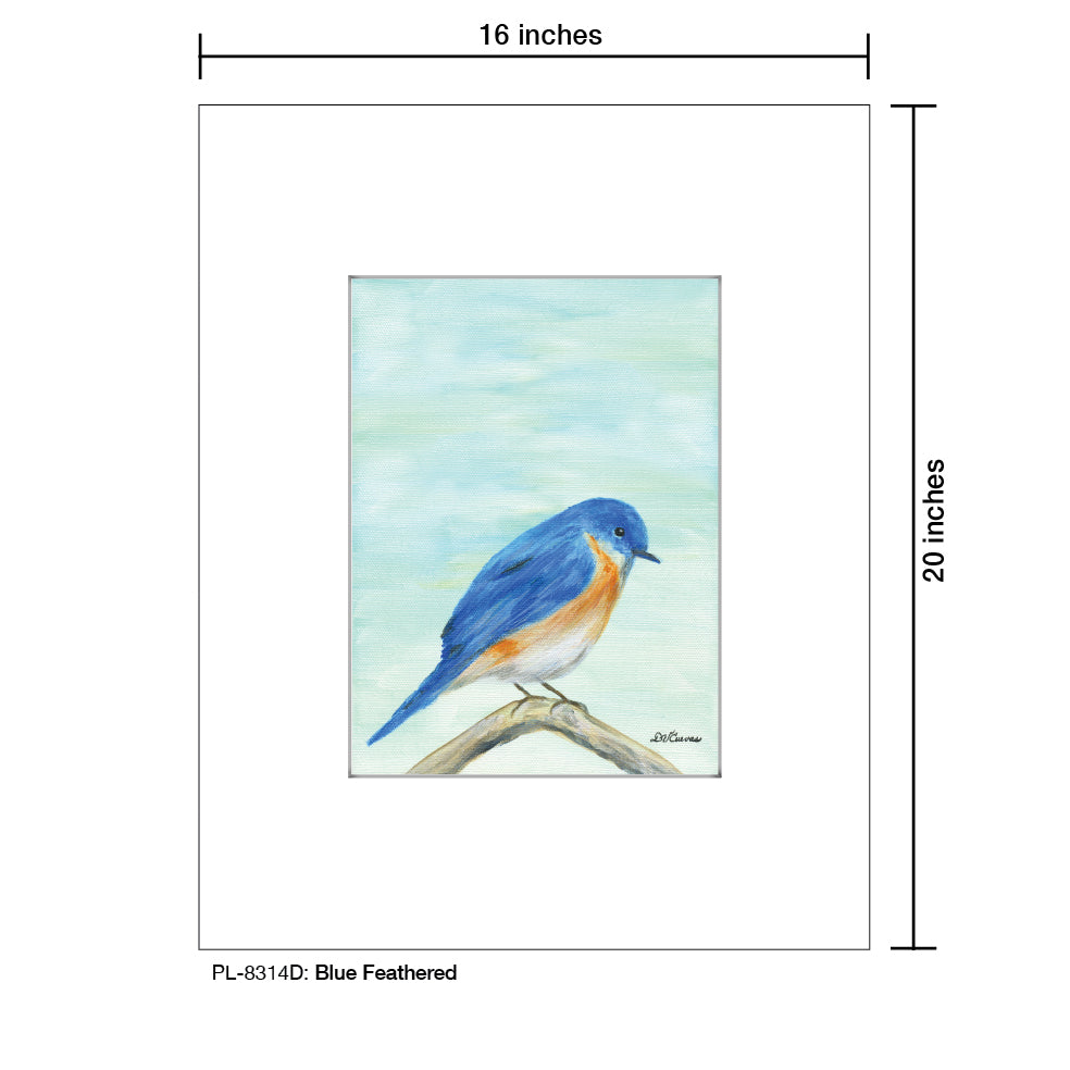 Blue Feathered, Print (#8314D)