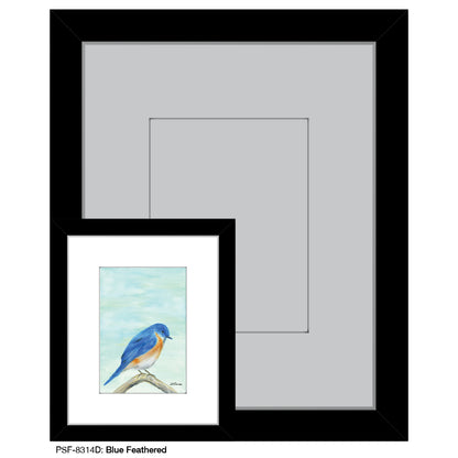 Blue Feathered, Print (#8314D)