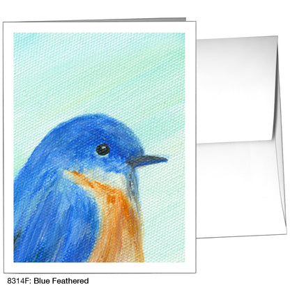 Blue Feathered, Greeting Card (8314F)