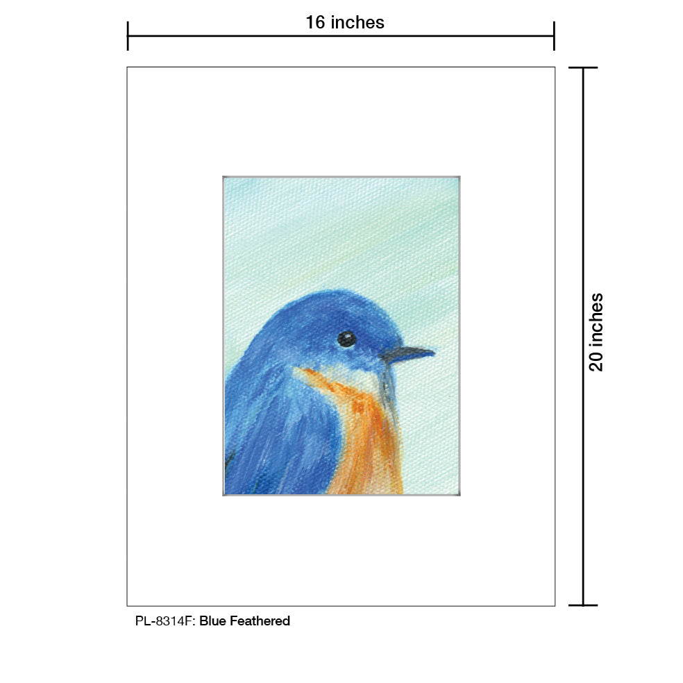 Blue Feathered, Print (#8314F)