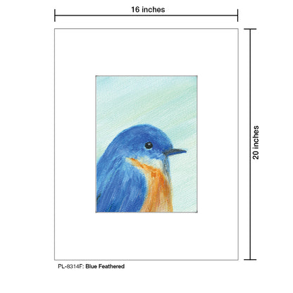 Blue Feathered, Print (#8314F)