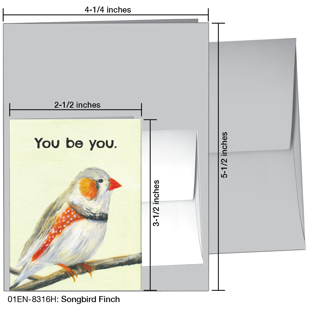 Songbird Finch, Greeting Card (8316H)