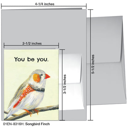 Songbird Finch, Greeting Card (8316H)