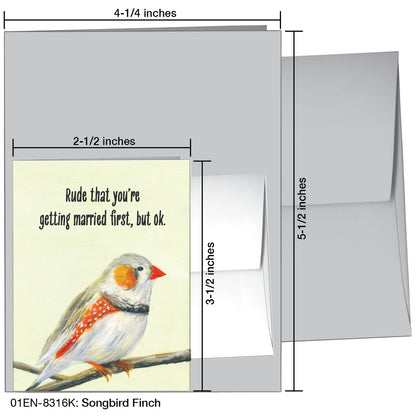 Songbird Finch, Greeting Card (8316K)