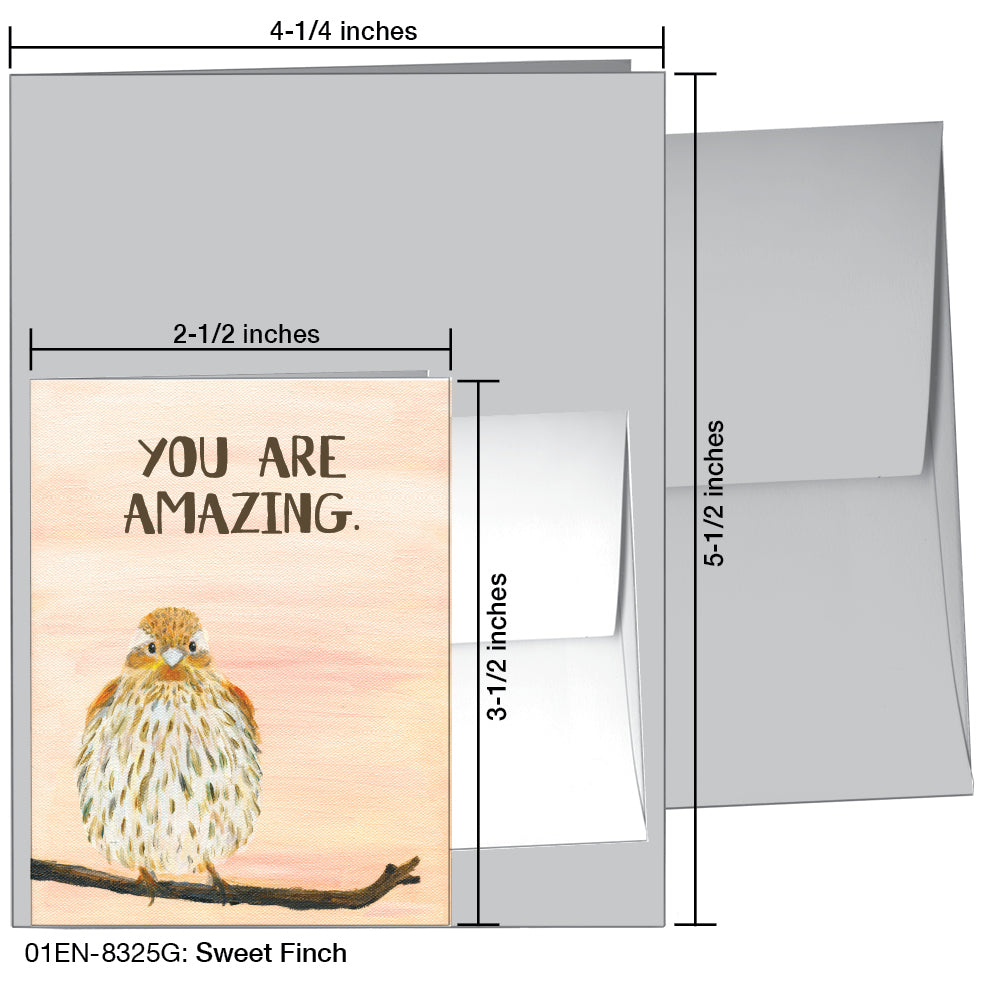 Sweet Finch, Greeting Card (8325G)