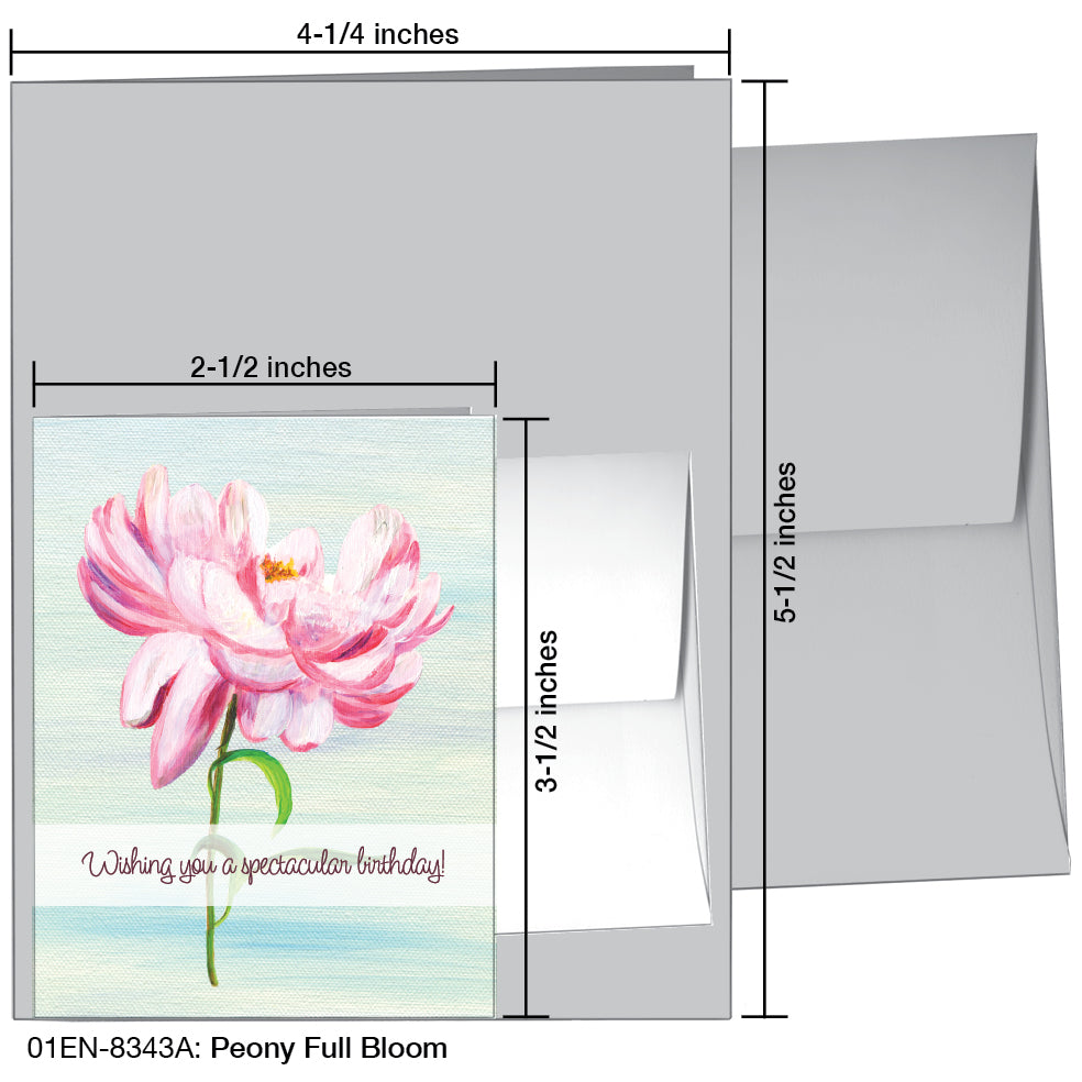 Peony Full Bloom, Greeting Card (8343A)