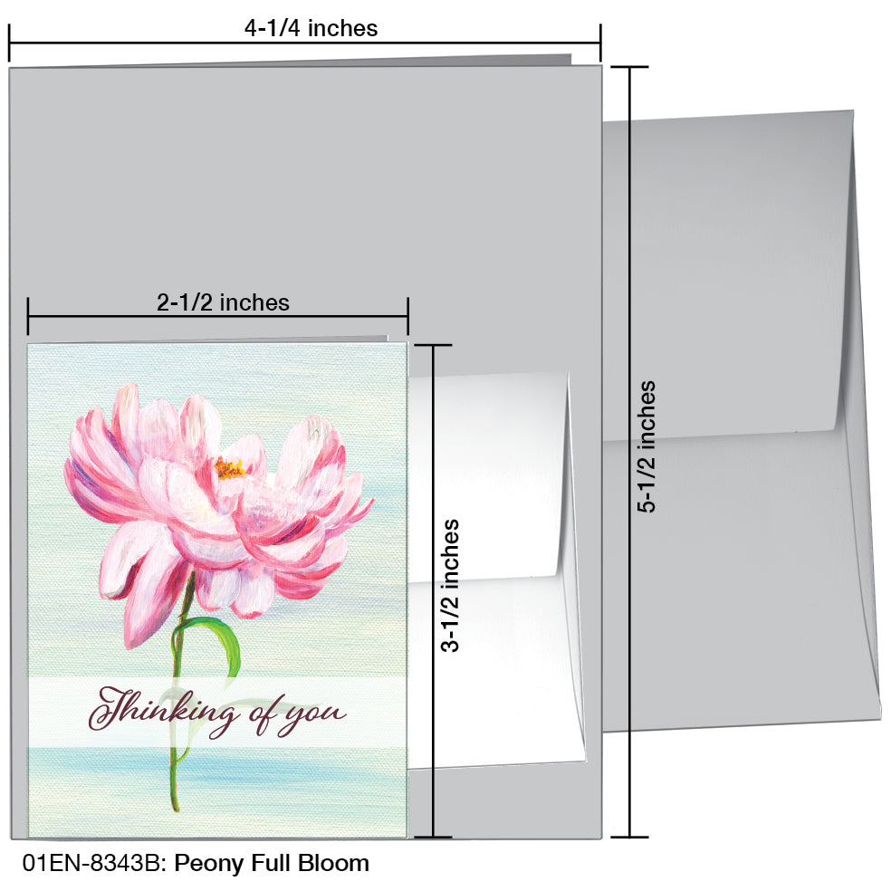 Peony Full Bloom, Greeting Card (8343B)