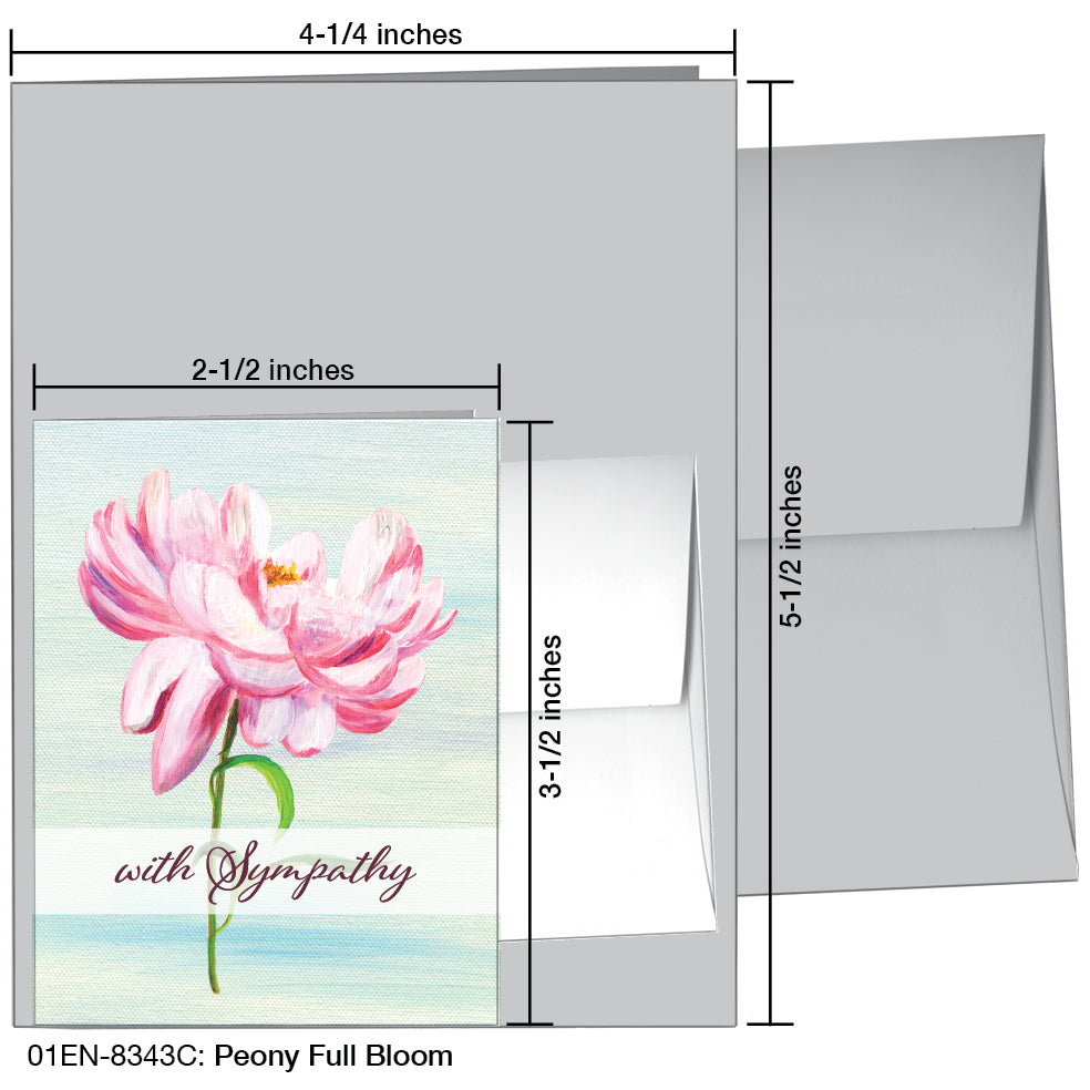 Peony Full Bloom, Greeting Card (8343C)