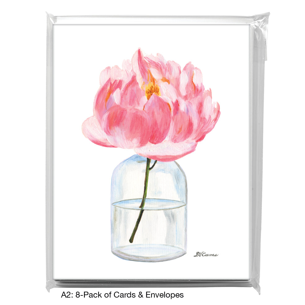 Short Bottle Peony, Greeting Card (8344)