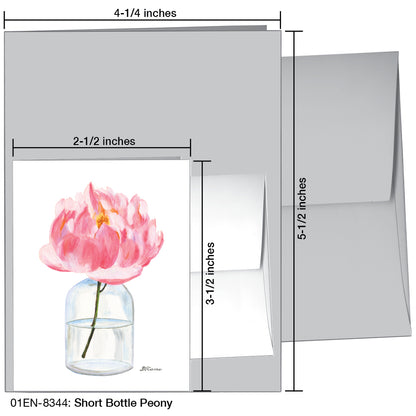 Short Bottle Peony, Greeting Card (8344)