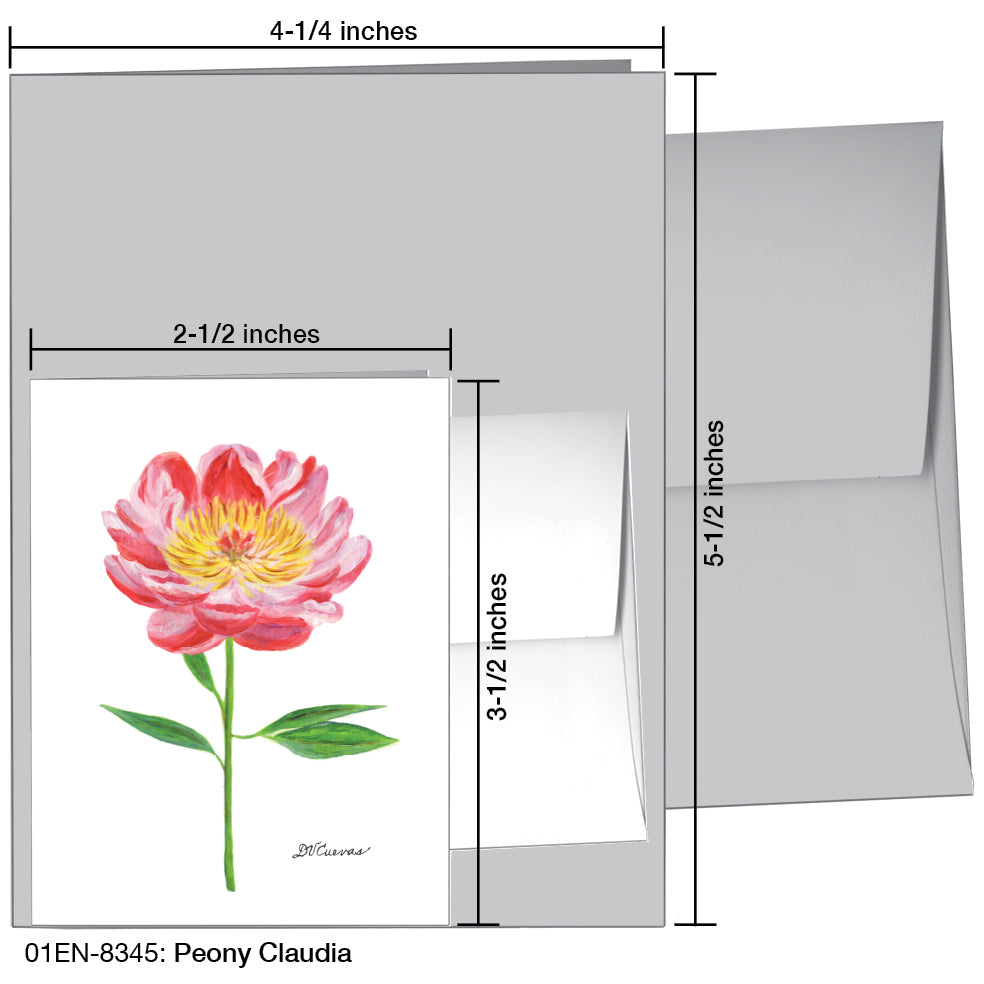 Peony Claudia, Greeting Card (8345)