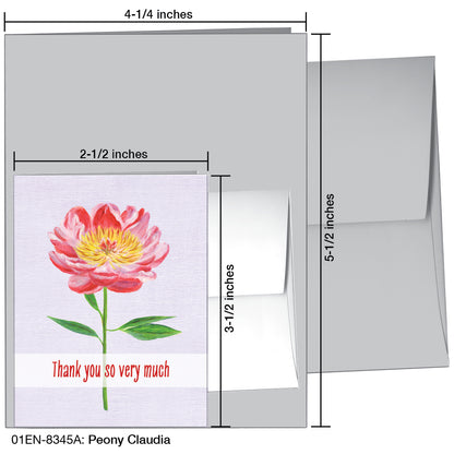 Peony Claudia, Greeting Card (8345A)