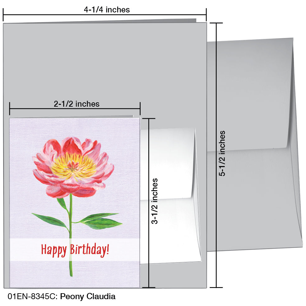 Peony Claudia, Greeting Card (8345C)