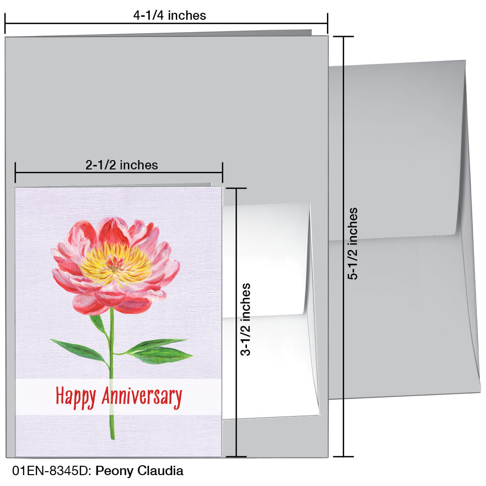 Peony Claudia, Greeting Card (8345D)