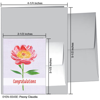 Peony Claudia, Greeting Card (8345E)