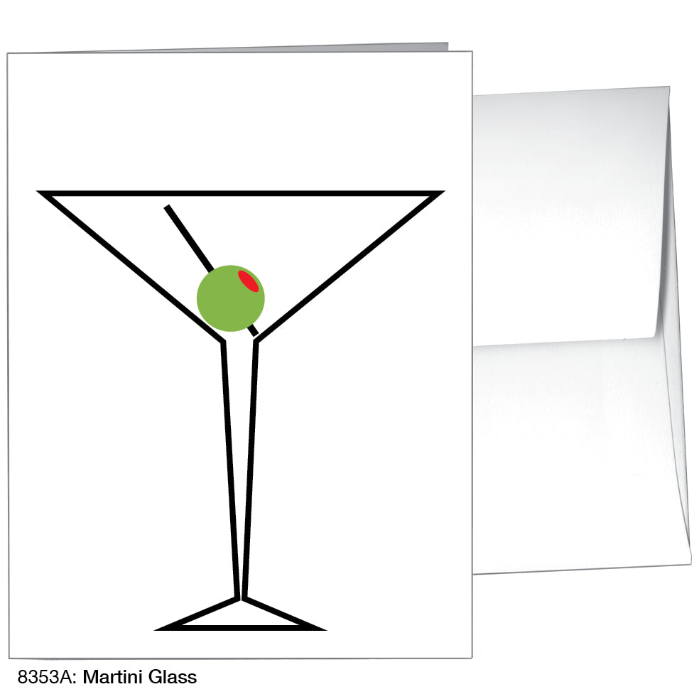 Martini Glass, Greeting Card (8353A)