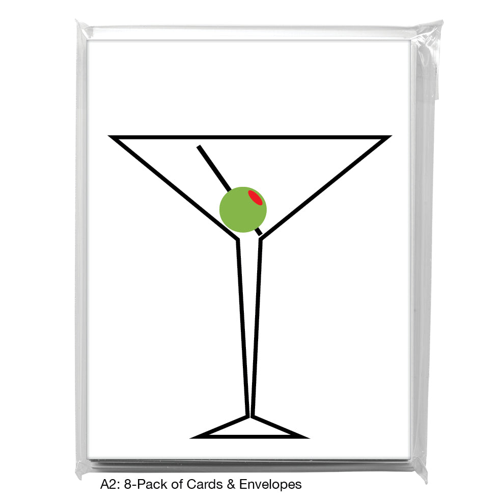 Martini Glass, Greeting Card (8353A)