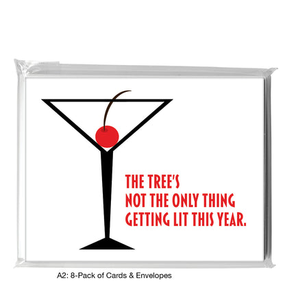 Martini Glass, Greeting Card (8353J)