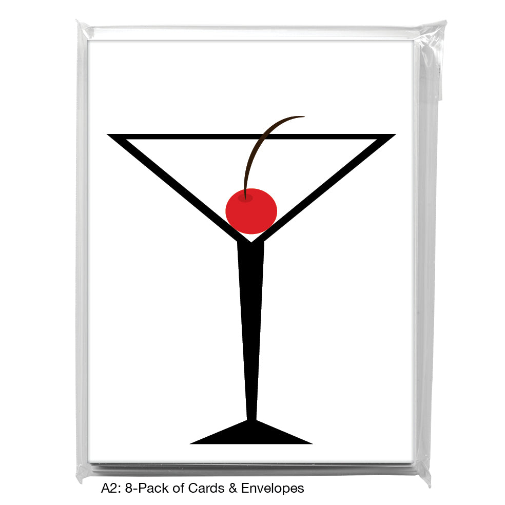 Martini Glass, Greeting Card (8353JA)